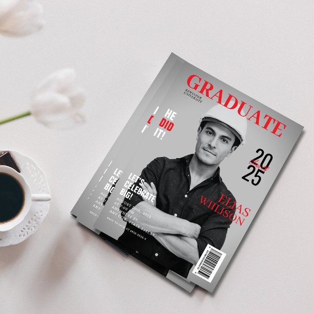 he dit it  engineering magazine photo graduation  invitation (Creator Uploaded)