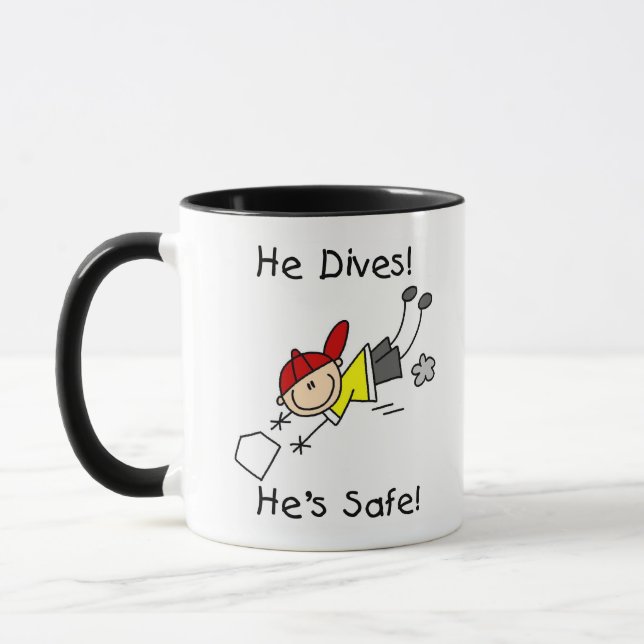 He Dives He's Safe Mug (Left)