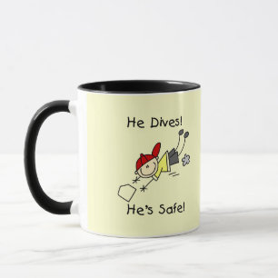 He Dives He's Safe Tshirts and Gifts Mug