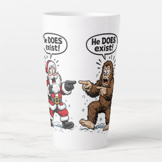 He does exist! Santa & Bigfoot Latte Mug