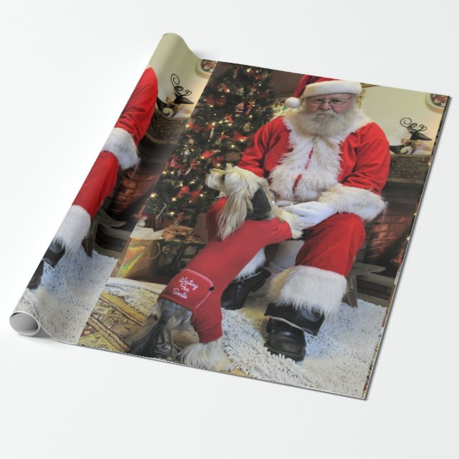 He Doesn't have to Wait any Longer Wrapping Paper (Unrolled)
