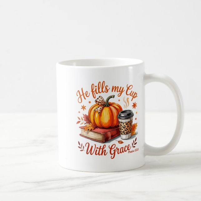 He Fills My Cup With Grace Fall Coffee Pumpkin Chr (Right)