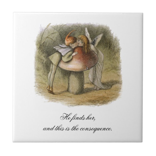 He Finds Her Romantic Fairy Valentine's Day Tile (Front)