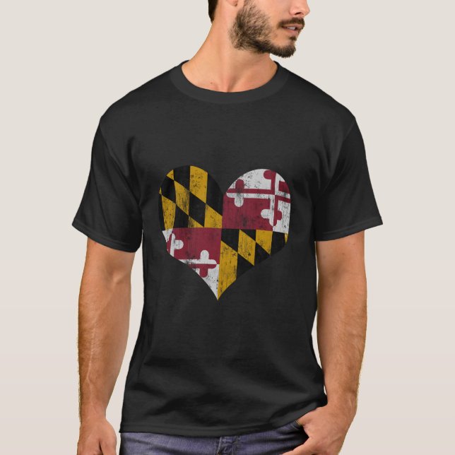 He Flag Of Maryland T-Shirt (Front)
