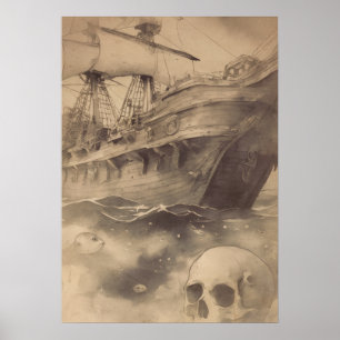 He Forgotten Pirate ship Poster