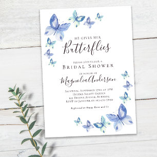 He Gives Her Butterflies Bridal Shower Invitation