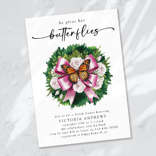 He Gives Her Butterflies Bridal Shower Invitation