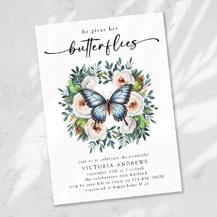 He Gives Her Butterflies Bridal Shower Invitation