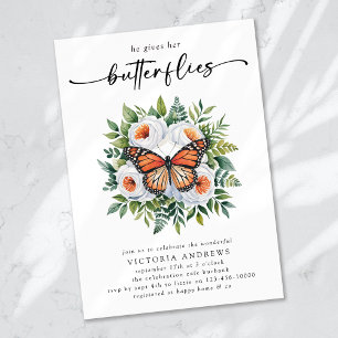 He Gives Her Butterflies Bridal Shower Invitation