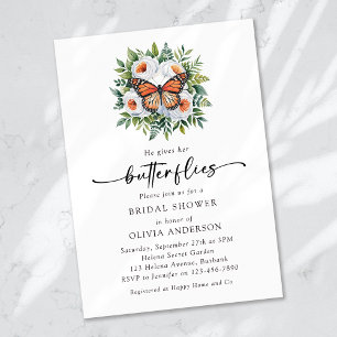 He Gives Her Butterflies Bridal Shower Invitation