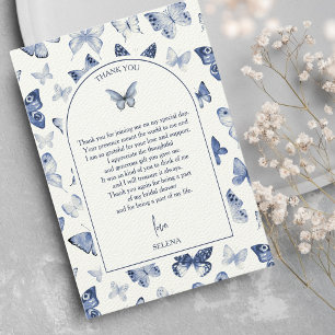 He gives her butterflies   Bridal Shower Thank You Card