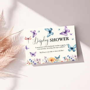 He gives me  Butterflies bridal shower DIsplay  Enclosure Card