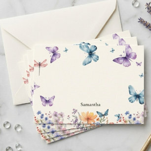 He gives me Butterflies bridal shower note card