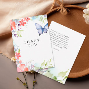 He Gives Me Butterflies Bridal Shower Thank You Card