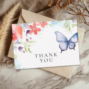 He Gives Me Butterflies Bridal Shower Thank You Card