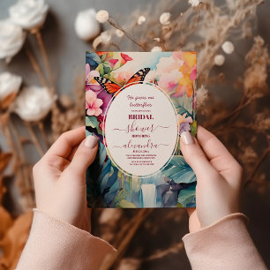 He gives me butterflies Minimalist Bridal Shower Invitation