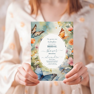 He gives me butterflies Wildflowers Bridal Shower Invitation