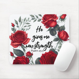 He Gives Me New Strength Mouse Pad