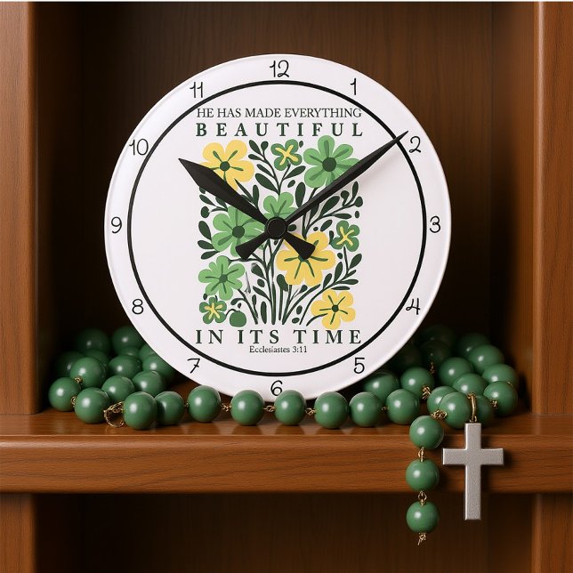 He Has Made Everything Beautiful Art Round Clock (Creator Uploaded)