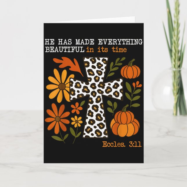 He Has Made Everything Beautiful In Its Time Chris Card (Front)