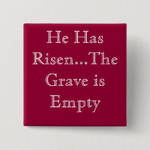 "HE HAS RISEN" 15 CM SQUARE BADGE