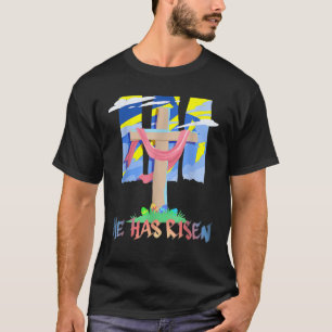 He Has Risen Christian Easter Resurrection Sunday T-Shirt