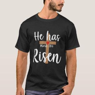 He Has Risen Christian Tee  Christian  Religious
