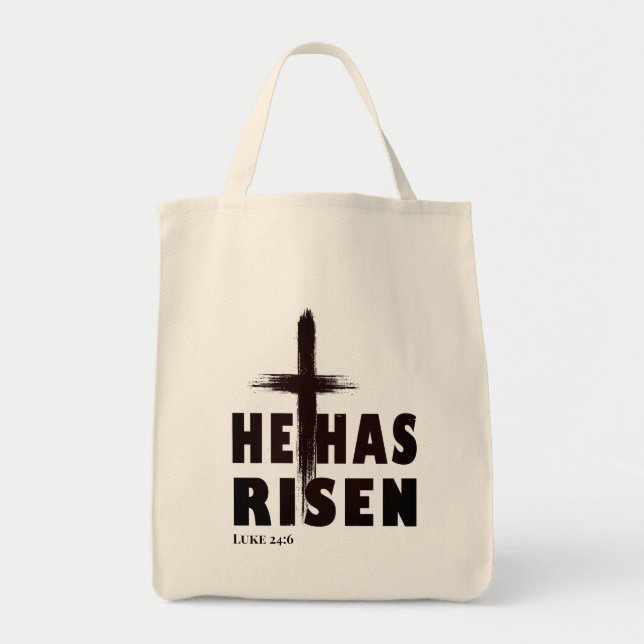 He Has Risen Cross  Tote Bag (Front)