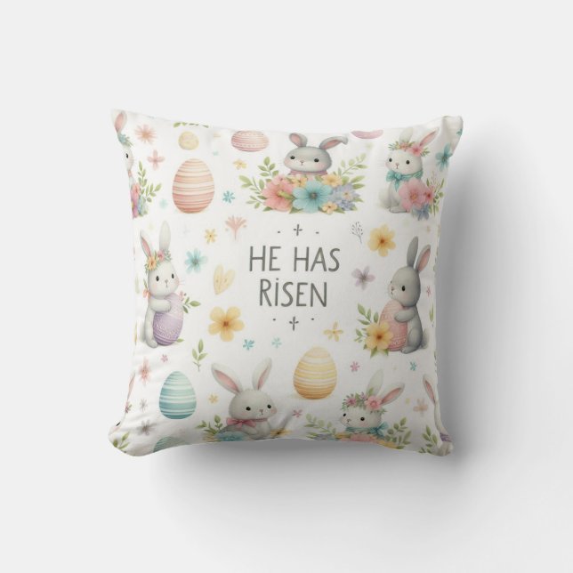 He Has Risen Cushion (Front)