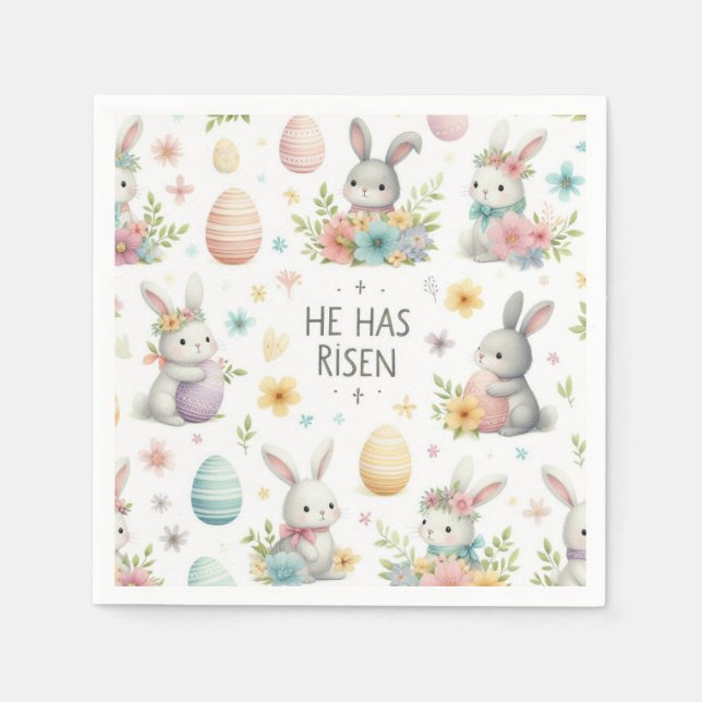 He Has Risen Napkin (Front)