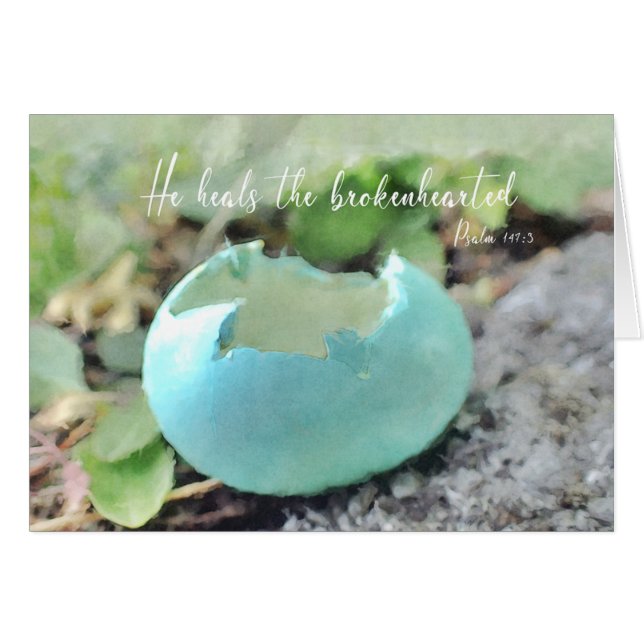 He heals the brokenhearted Parakaleo note card (Front Horizontal)