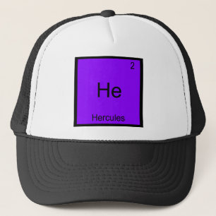 He - Hercules Funny Chemistry Element Symbol Tee Trucker Hat