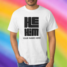 He Him Big Bold Pronouns in Black