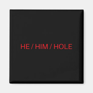 He Him Hole Shirt Funny Sarcastic Valentine's Day Magnet