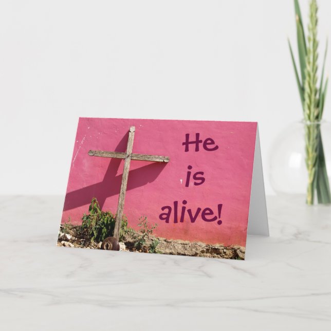 He is alive  blank inside holiday card (Front)