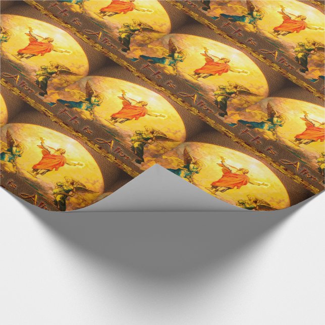 He is Alive Christian Jesus Wrapping Paper (Corner)