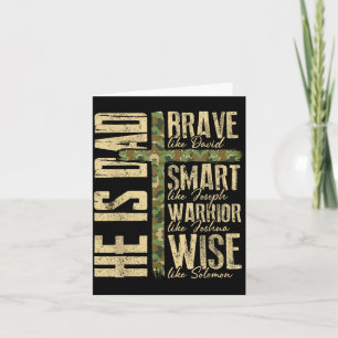 He Is Dad Camo Religious Father's Day Christian Da Card
