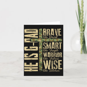 He Is G-dad Camo Religious Father's Day Christian  Card