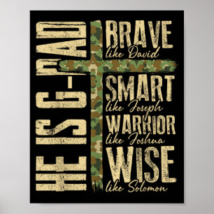 He Is G-dad Camo Religious Father's Day Christian  Poster