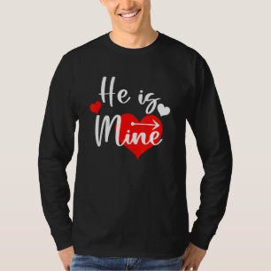 He is Mine Mens She is Mine Matching Couple Valent T-Shirt