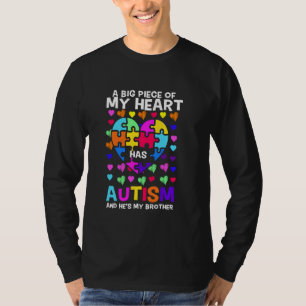He Is My Brother Autism Awareness Autistic Autism  T-Shirt