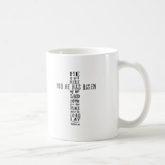 He is Not Here for He has Risen as He Said Coffee Mug