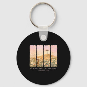 He Is Not Here He Has Risen Happy Easter Bunny Jes Key Ring