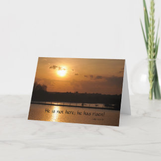 He is not here; He is Risen | Luke 24 v 6 Holiday Card