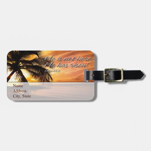 He is not here.. Luggage Tag (Front Horizontal)