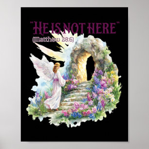 He Is Not Here - Pastel Watercolor Poster