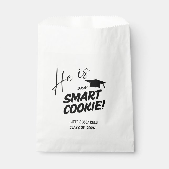 HE is One Smart Cookie Graduation  Favour Bags (Front)
