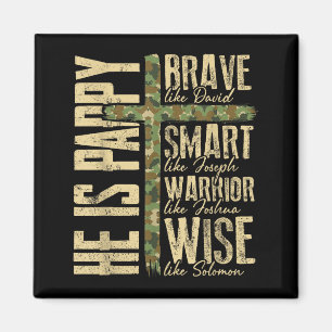 He Is Pappy Camo Religious Father's Day Christian  Magnet