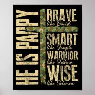 He Is Pappy Camo Religious Father's Day Christian Poster
