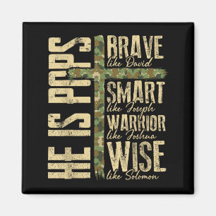 He Is Ps Camo Religious Father's Day Christian Dad Magnet